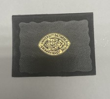Vtg 1910s University Baltimore The John Hopkins Tobacco Leather Premium Patch picture