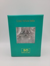 Vtg Simon Designs Crystal Perfume Bottle Faceted Dauber Clear Vanity Square Cut picture