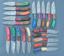 Lot of 20pc 8'' Damascus Steel Skinning/Hunting Knife Wood Handle Mk099 picture
