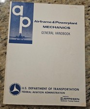 VINTAGE 1976 Jeppesen Airfram & PowerPoint Mechanics Genral Handbook- VG Cond. picture