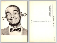 ARTVUE Postcard Man Bolt Nut Ears Funny Novelty Albany Products Co Ad picture