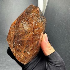 360g Natural Rutilated Quartz Carved Freeform Energy Cystal Reiki Decor picture