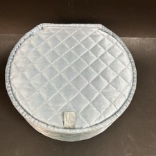 Vintage Blue Quilted Satin Lined Vanity Case picture