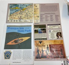 Presque Isle State Park Map Erie Pennsylvania Lake + Vistor's Guide Clipping Lot picture