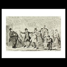 George Cruikshank - New Harmony - All Owin' No Payin' (1843) Art Card Print picture