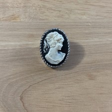 Vintage Victorian Revival Cameo Brooch Lovely Pinback picture