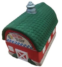 New 1996 Figi's R. T. Ceramic Red Barn Trinket Box Dairy Diner 5