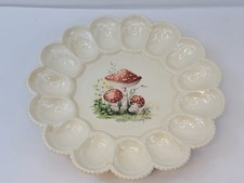Vintage Ceramic Mushroom Egg Platter picture