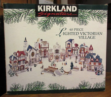 Vintage Kirkland Signature 40 Piece Lighted Victorian Village - Christmas - 1996 picture