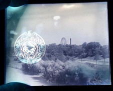 1895 Columbia Expo Chicago Lincoln Park IL St Louis MO  FERRIS WHEEL glass PHOTO picture
