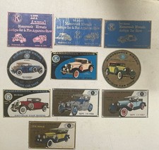 BRASS MAMARONECK KIWANIS ANTIQUE CAR & FIRE APPARATUS SHOW PLAQUES picture