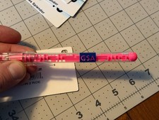 Vintage GSA federal General Services Administration maze ink pen w 2 balls pink picture