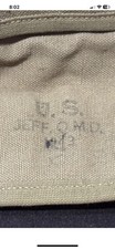 ORIGINAL WW2 M1 CARBINE  EXPERIMENTAL HOLSTER KHAKI CANVAS JEFF Q.M.D. 1943 NOS picture