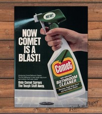 Comet Bathroom Cleaner Spray Bottle New Blast Print Ad 1993 1990s picture