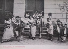 Sorrento Italy Postcard Early 1900s Rare Dance Tarantella Sorrentina Fashion  picture