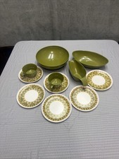 Vintage Allied Chemical Melmac Dinnerware Avocado Green Harvest picture