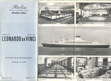 Leonardo Da Vinci Deck Plan Italia Societa Di Navigazione Lines 1961 picture