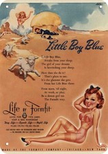 1942 LIFE Formfit Bra Brassiere Flat-Chested Women DECORATIVE REPLICA METAL SIGN picture