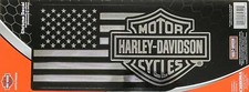 Harley-Davidson Bar & Shield Logo American Flag Large Chrome Embossed Decal picture