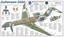 Gulfstream G550 cutaway Poster 24IN X 36IN picture