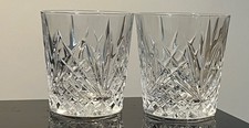 2 Cristal D'Arques Durand Villemont Double Old Fashioned Crystal Whiskey Glasses picture