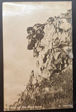 RPPC Old Man of the Mountain New Hampshire NH 1934 Photo Postcard picture