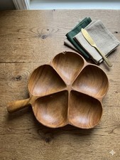 Masini Handicraft Monkey Pod Wood Serving Platter Appetizer Tray Dish Vintage picture