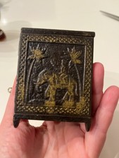 Antique Kyser & Rex Sport Arabian Safe Cast Iron Bank 1882 With Key Elephant picture