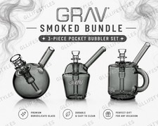 Grav SMOKED COLLECTION BUNDLE of Pocket Bubblers, Spherical, Coffee, Slush picture