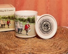 Clark’s Mile End Spool Cotton w J.P. Coats Coaster Ceramic Coffee Mug Cup picture