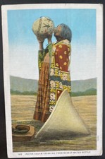 1937 USA Picture Postcard Cover Native Americana Indian Squaw Drinking Water picture