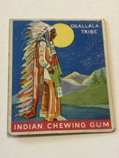 1933 Goudey Indian Chewing Gum Series #15 OGALLALA TRIBE Native American Sioux picture
