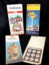 Vintage Travel Maps Mobil Oil 1960s 1970s Lot of 6 Interstate Maps picture