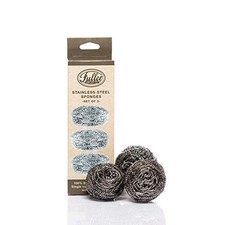 Stainless Steel Scrubbing Sponges – 1-Pack (1 Set of 3 = 3 Pieces) – Heavy picture