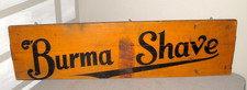 1940-BURMA-SHAVE WOOD ADVERTISING TRADE BARBER ORG DISPLAY SIGN-DOUBLE SIDED-40