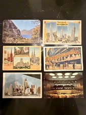 6 Vintage New York Postcards NYC Curt Teich Brass Rail UN Skyscrapers Churches picture