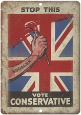 London England Vote Conservativ RARE Political Poster 12