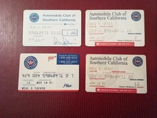 4 Lot 1990 1997 2001 AAA Automobile Club Card California Expired Membership Card picture