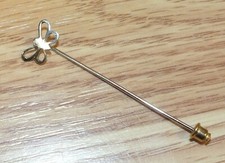 Sterling Silver Small Butterfly Unisex Collectible Stick Pin Lapel  picture