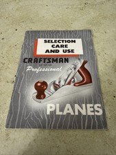 Vintage 1951 Craftsman Woodworking Plane Selection Care and Use Manual picture