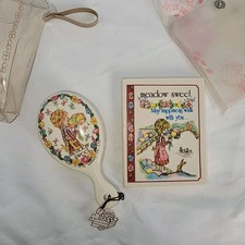 VINTAGE 1970s SANRIO JAPAN MEADOW SWEET 1976 CHILD GIRLS HAIR BRUSH AND MIRROR  picture