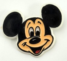 Vintage Walt Disney Mickey Mouse Head Plastic Brooch Pin Original Parks Souvenir picture