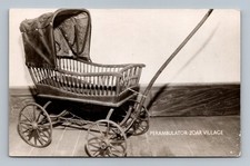 Vintage Real Photo Postcard Zoar Village Ohio Perambulator Baby Carriage RPPC picture