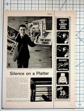 1960s Silent Record Jukebox Article Westmore Tru-Glo Makeup Ad Magazine Page picture