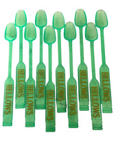 Vintage BELLOWS BOURBON Lot of 10 Green Cocktail Drink Swizzle Sticks Stirrers picture