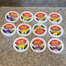 Vintage Western Family Low Fat Yogurt Lids 1990s Early 2000s Display Prop (C9) picture