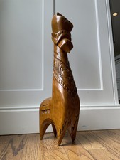 Vintage Wooden Hand Carved Bankura Terracotta Horse 18″ Made in India- RARE picture