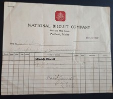 Antique National Biscuit Co. Billhead Invoice & Envelope May 22, 1907  EUC picture
