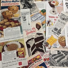 Vintage 50s-60s Cut Magazine FOOD Ads 30+ Journal Collage Ephemera picture