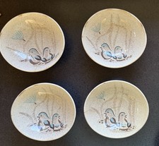 RED WING BOB WHITE 4 OVAL CEREAL SOUP SALAD BOWLS SET 6.5